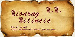 Miodrag Milinčić vizit kartica